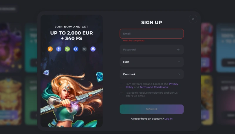 casinobello login page