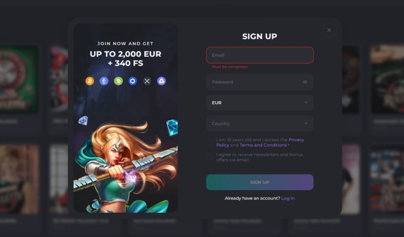 casinobello registration page